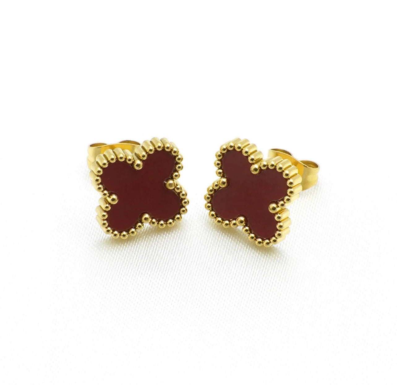Sofia Earrings Bordeaux Red