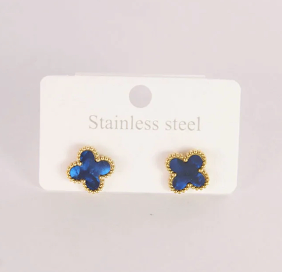Nayra Earrings Dark Blue