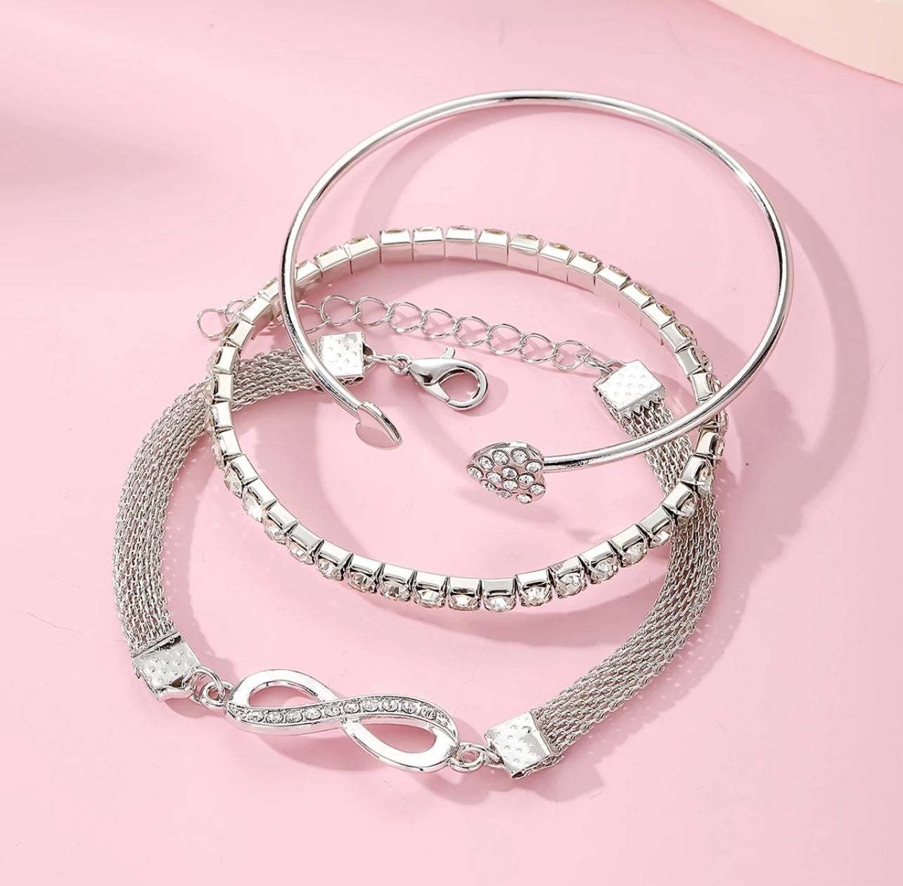 Liya Bracelet Silver set