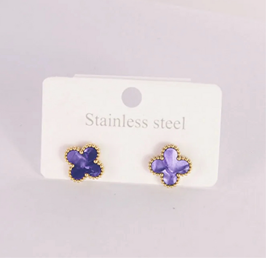 Nayra Earrings  Purple