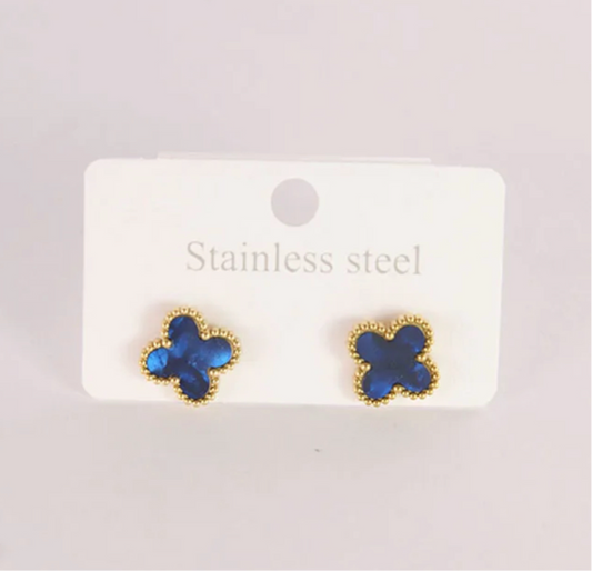 Nayra Earrings Dark Blue